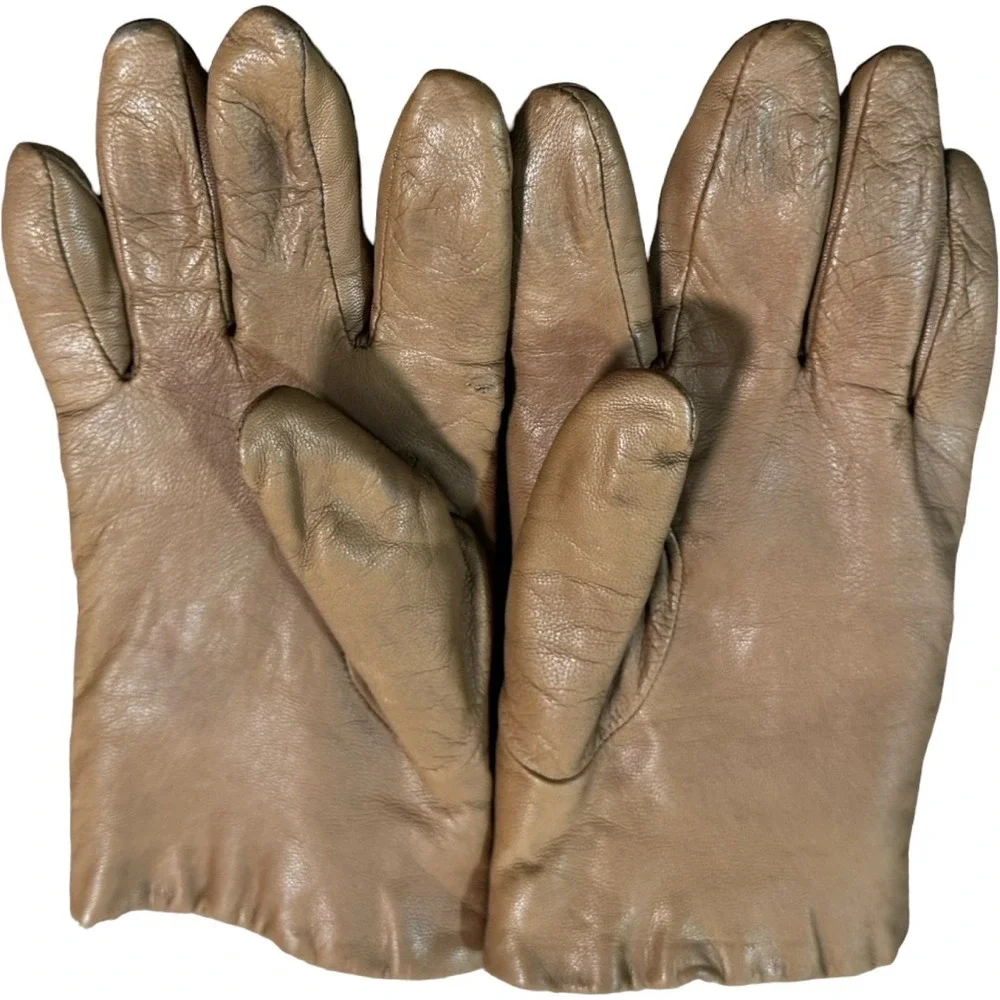 Unbranded Leather Gloves Women Large Tan Good‎ Thinsulate Insulated RN42000 90s